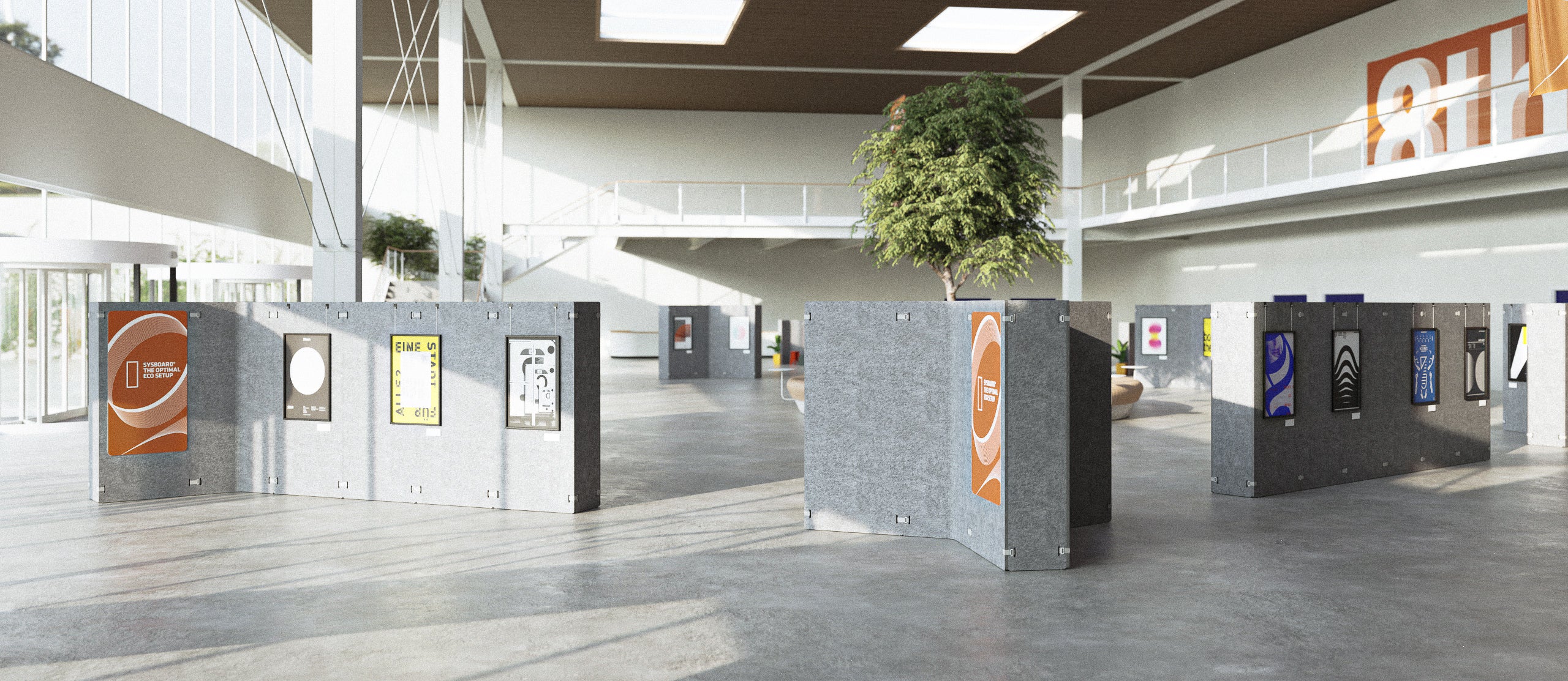 Ausstellung Messe Postersession Forschungsinstitut, modulare Stellwände für Raumstruktur