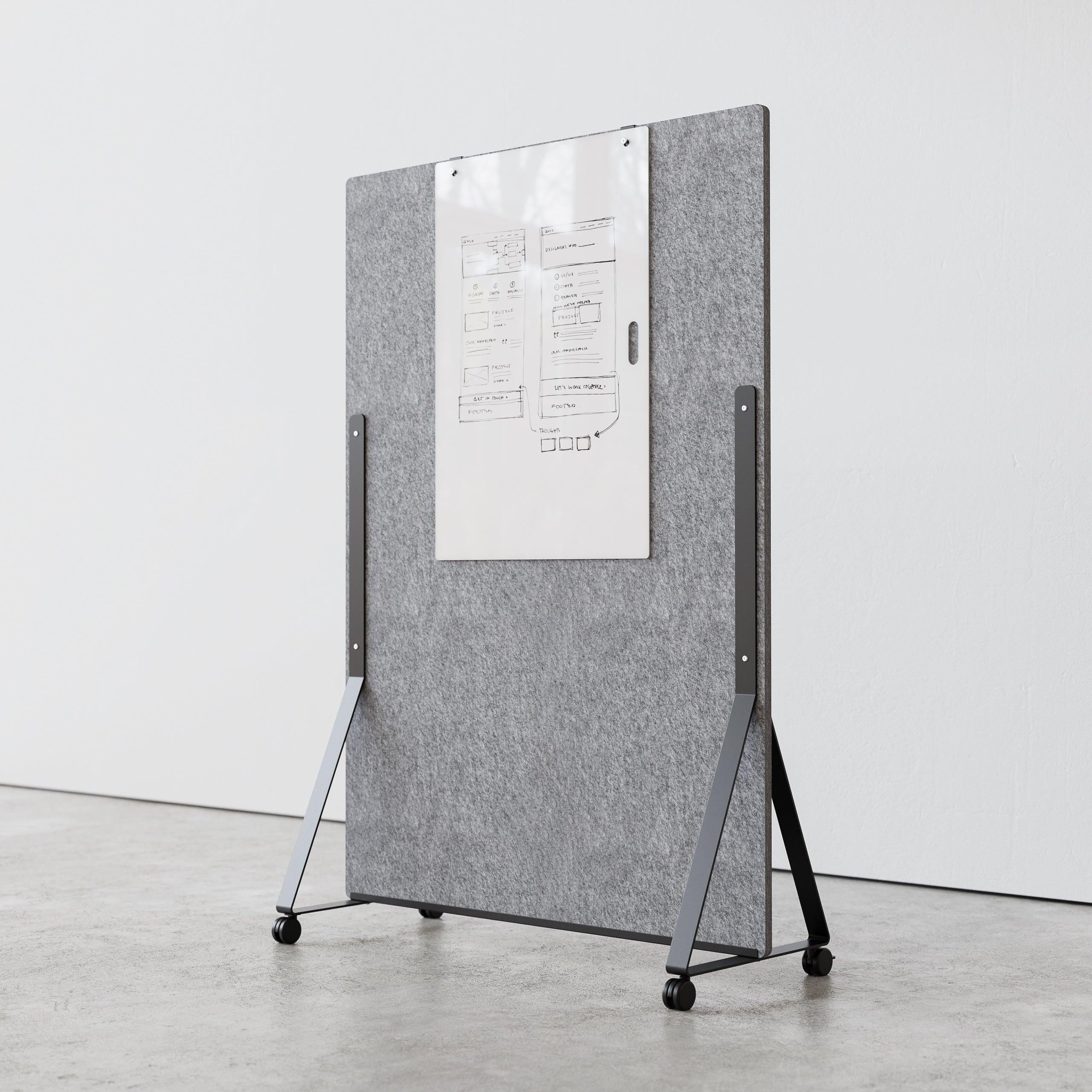 Whiteboard tragbar Acrylglas, passend für Sysboard Meta Moderationswand, Büro
