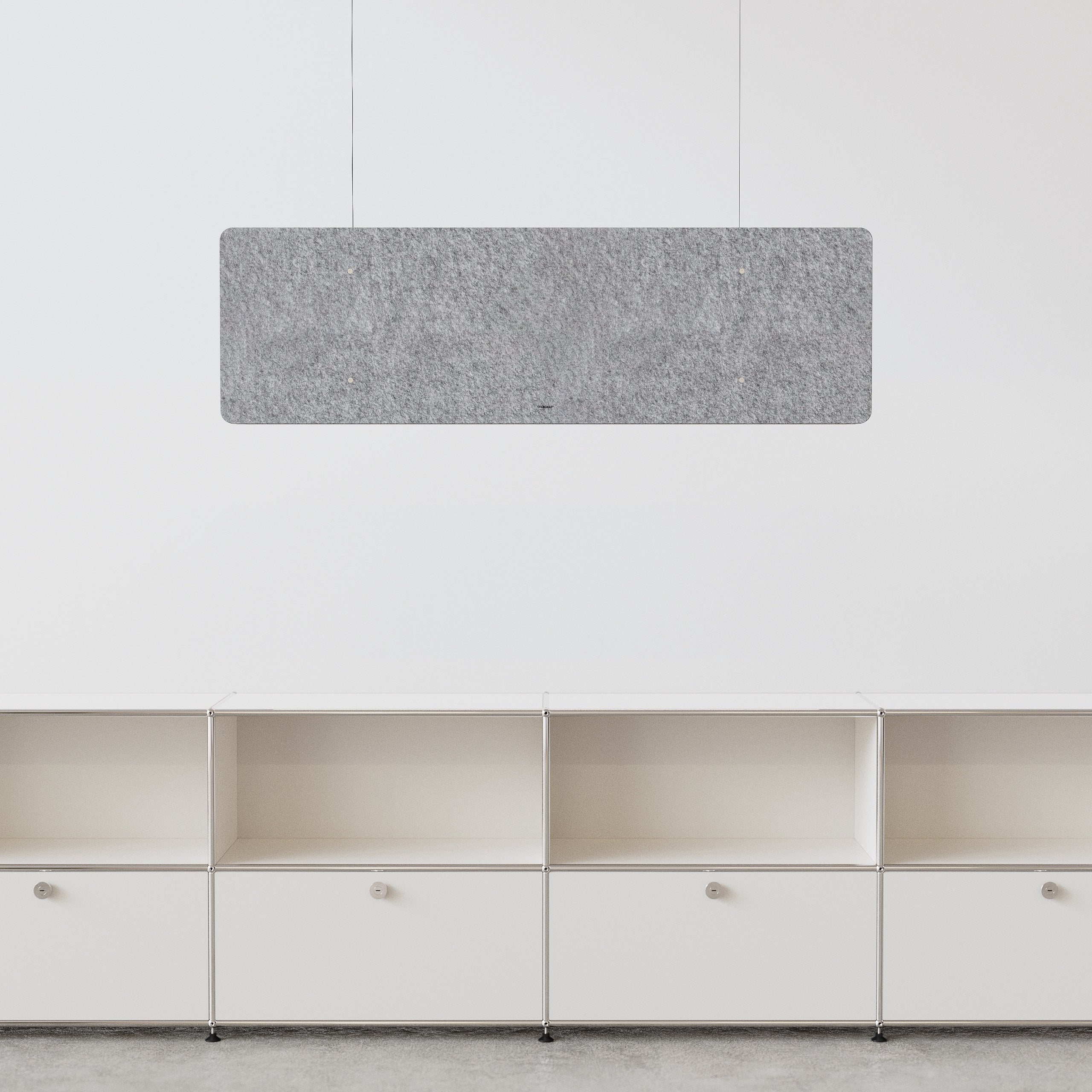 Pendelleuchte, Deckenlampe aus Akustikplatten, regional und nachhaltig, Büro, Esszimmer, weniger Hall