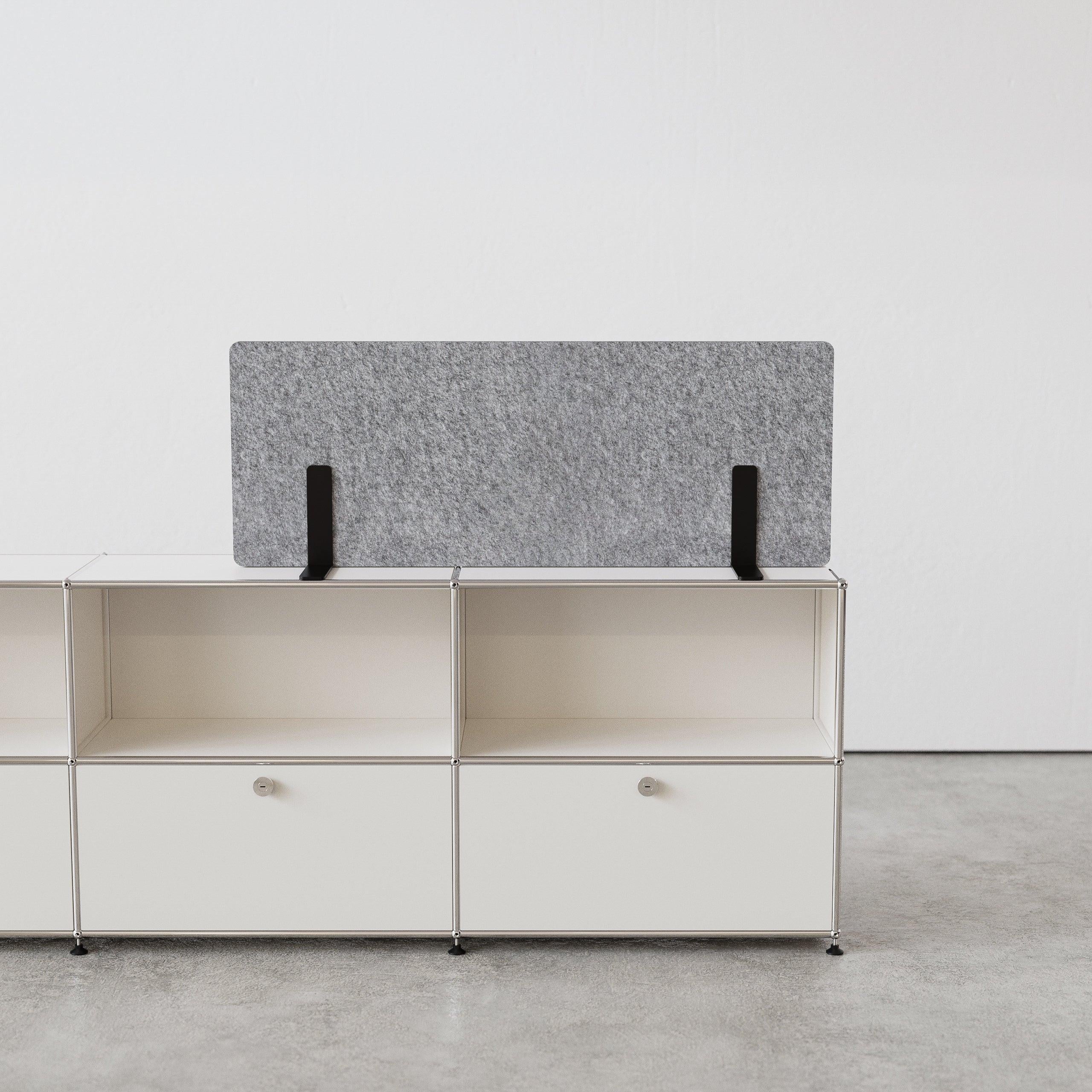 Raumteiler Lounge, Büro, Arztpraxis, durch Akustikplatte, Regalaufsatz