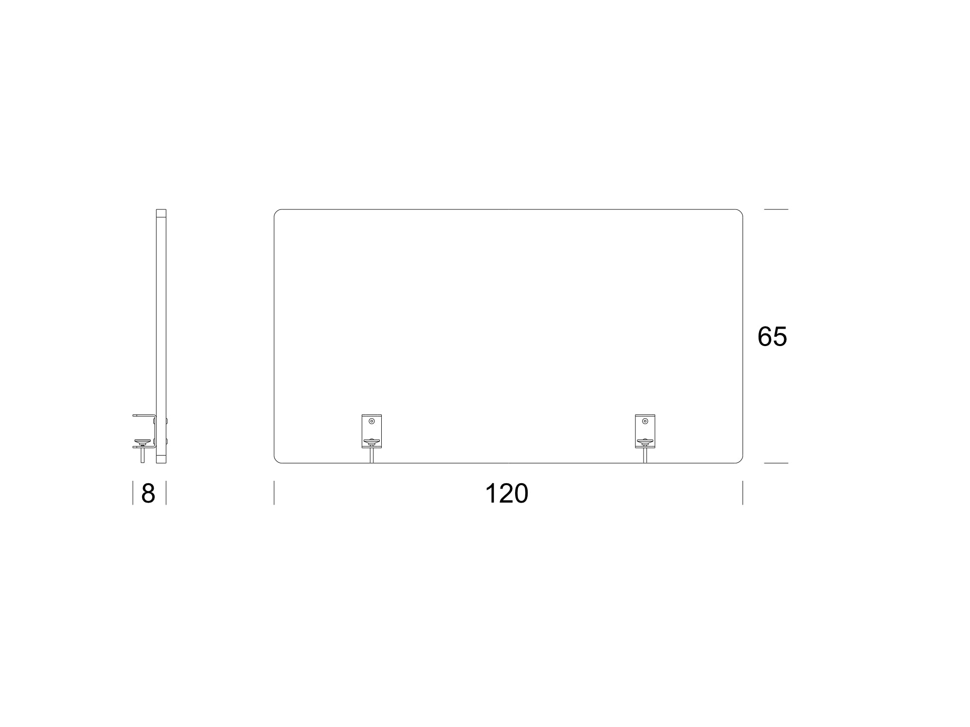 FLEX FIX – Akustik Tischtrennwand