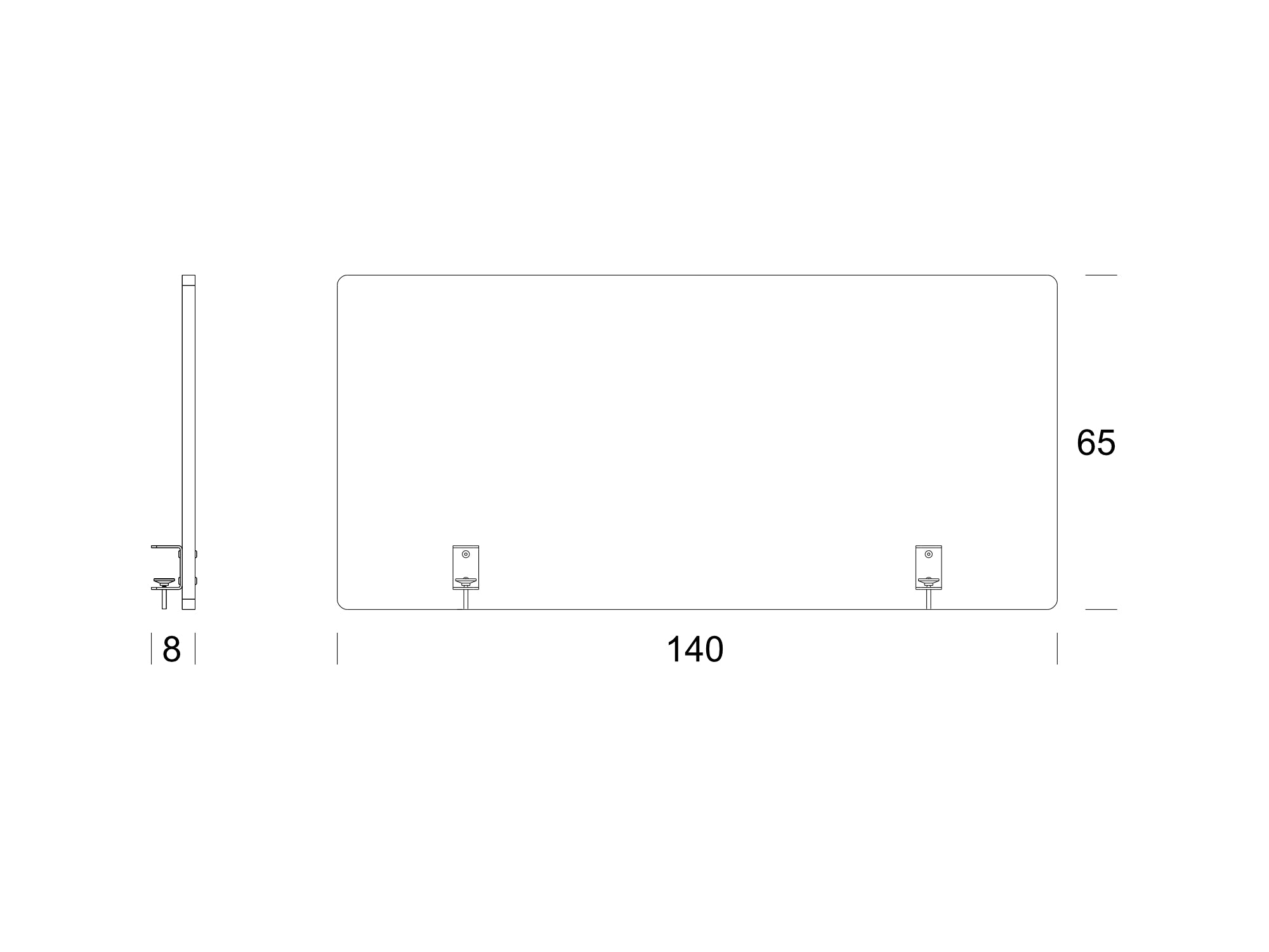 FLEX FIX – Akustik Tischtrennwand