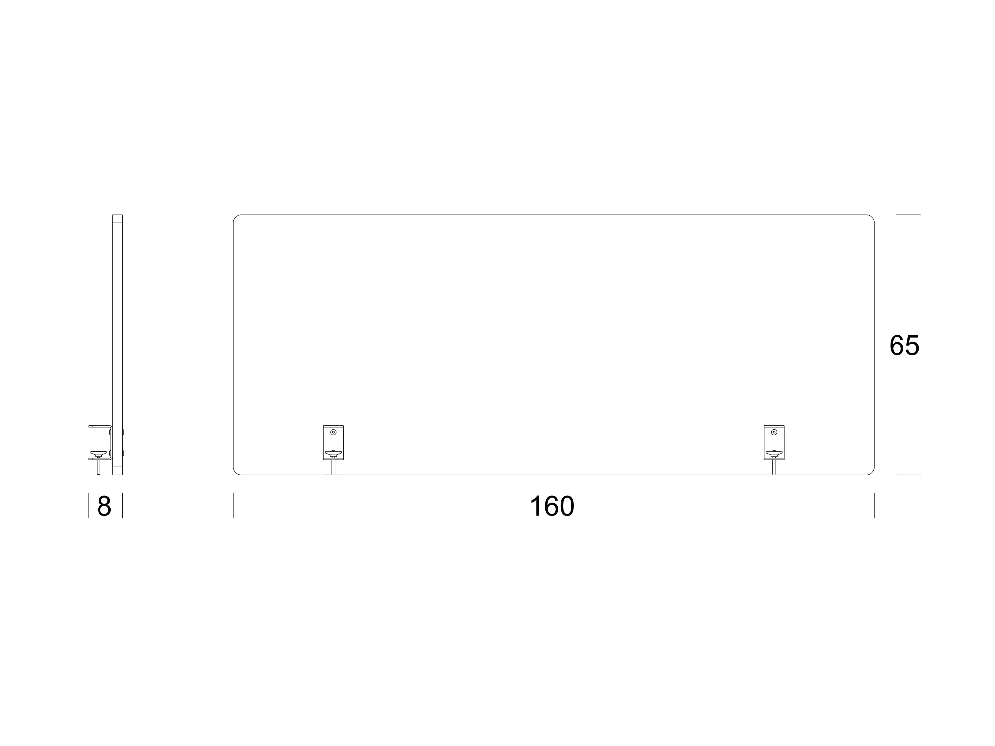 FLEX FIX – Akustik Tischtrennwand
