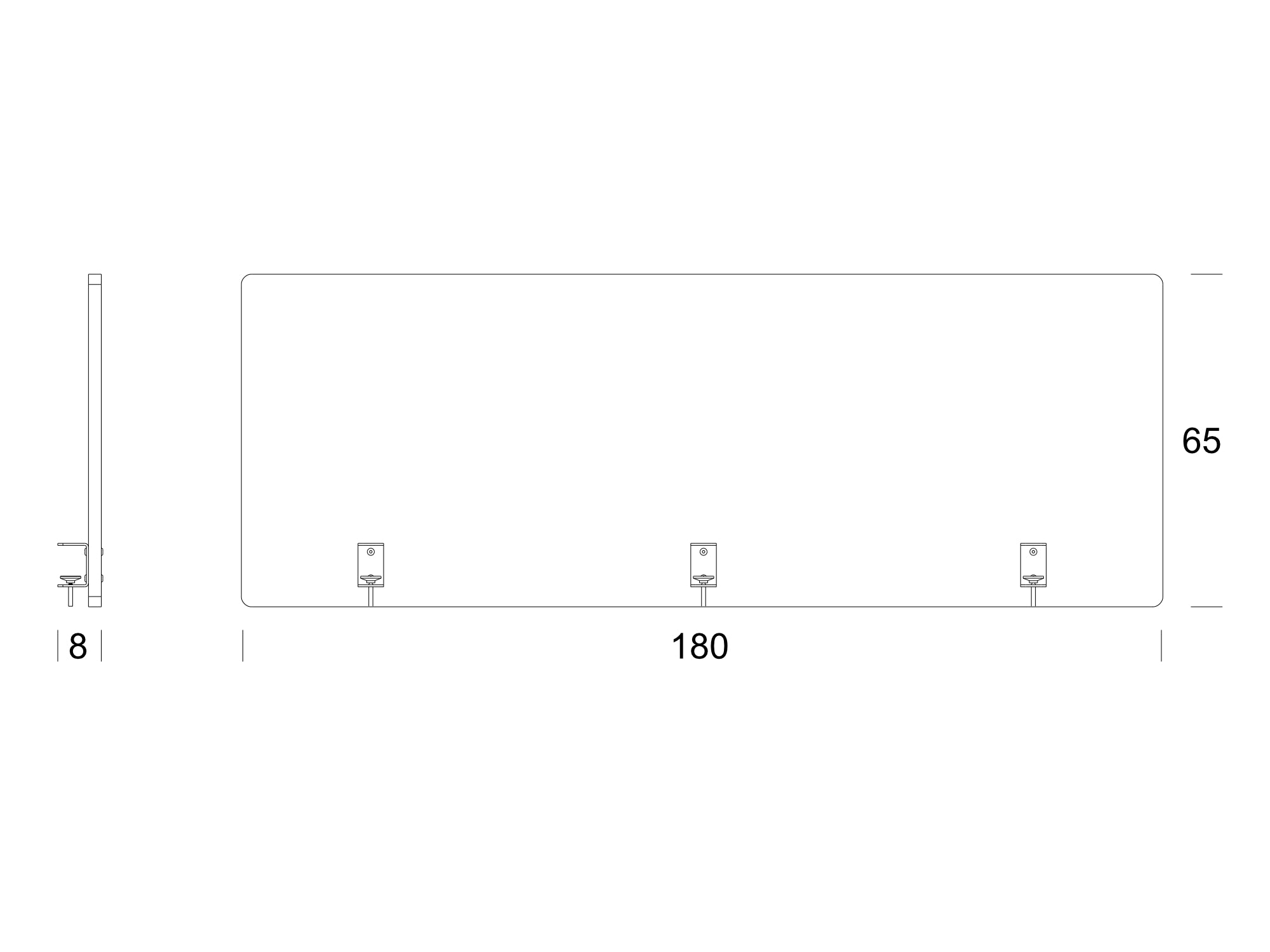 FLEX FIX – Akustik Tischtrennwand