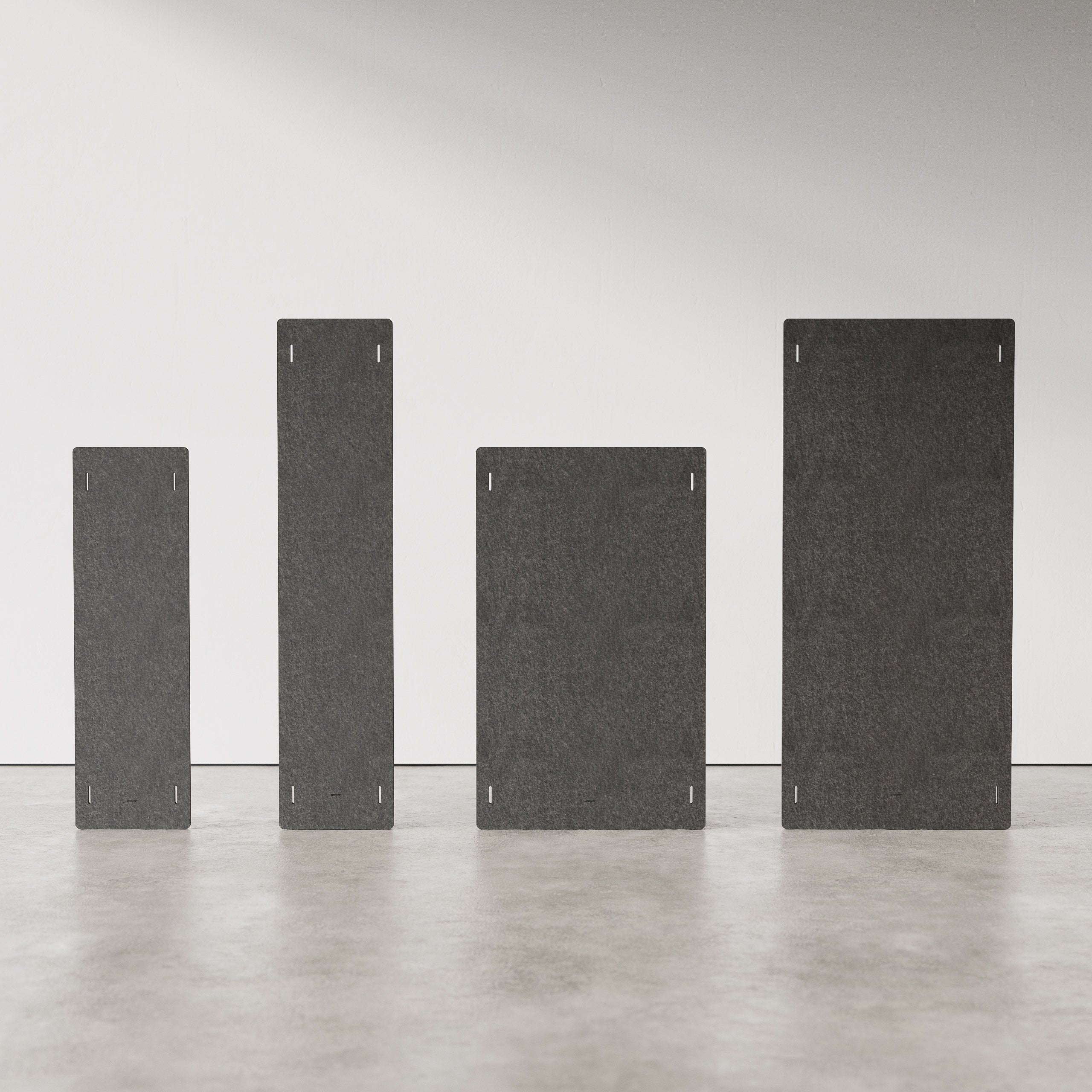 Flexible Akustik Trennwand aus recyceltem PET – modulare Lösung für Büro, Kongressräume und Messen, werkzeuglos aufgebaut